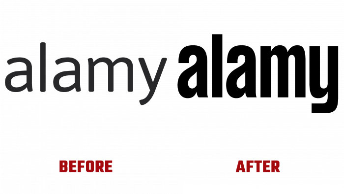 Alamy Before and After Logo (history)