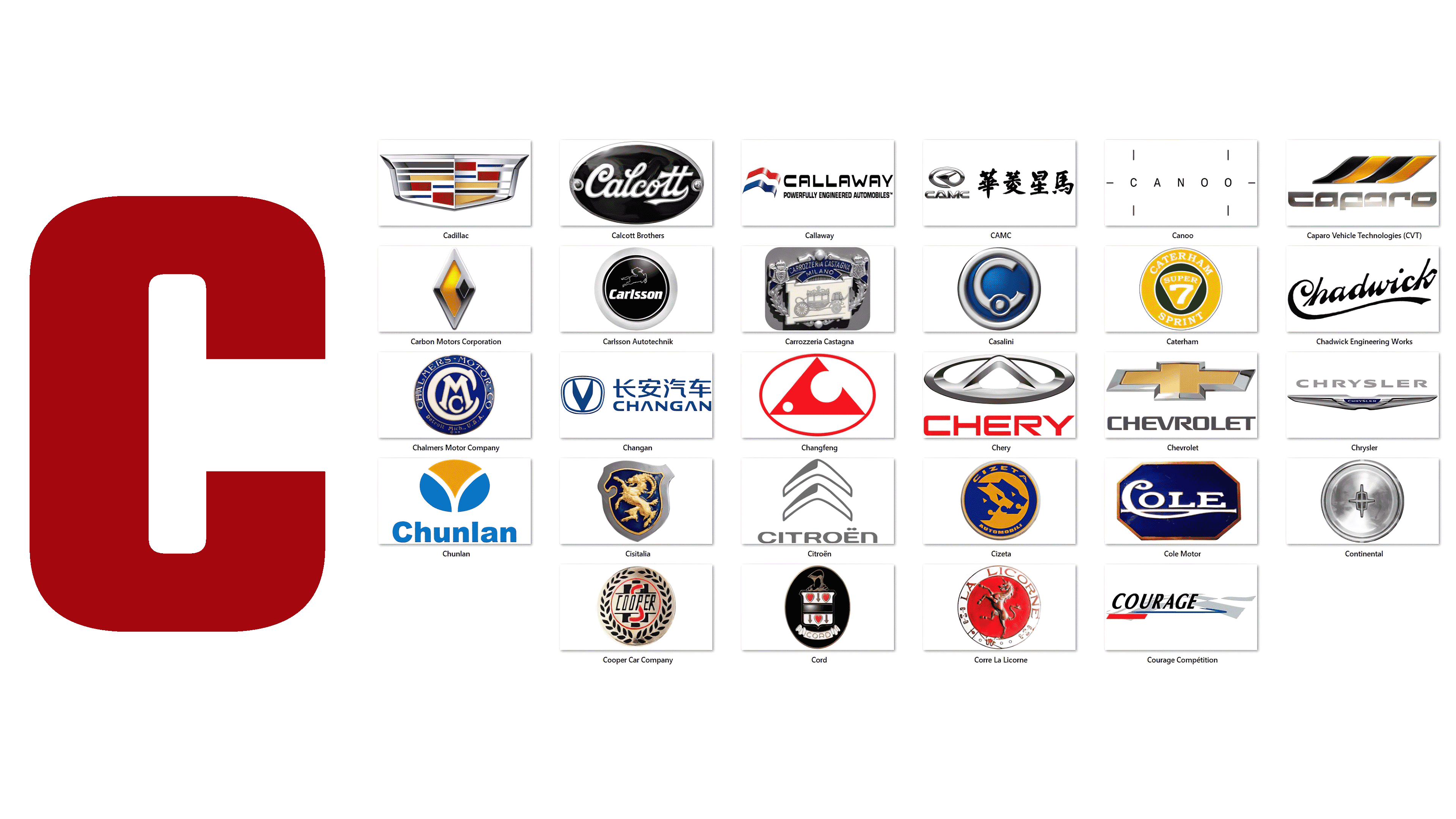 Cars Brands that start with C