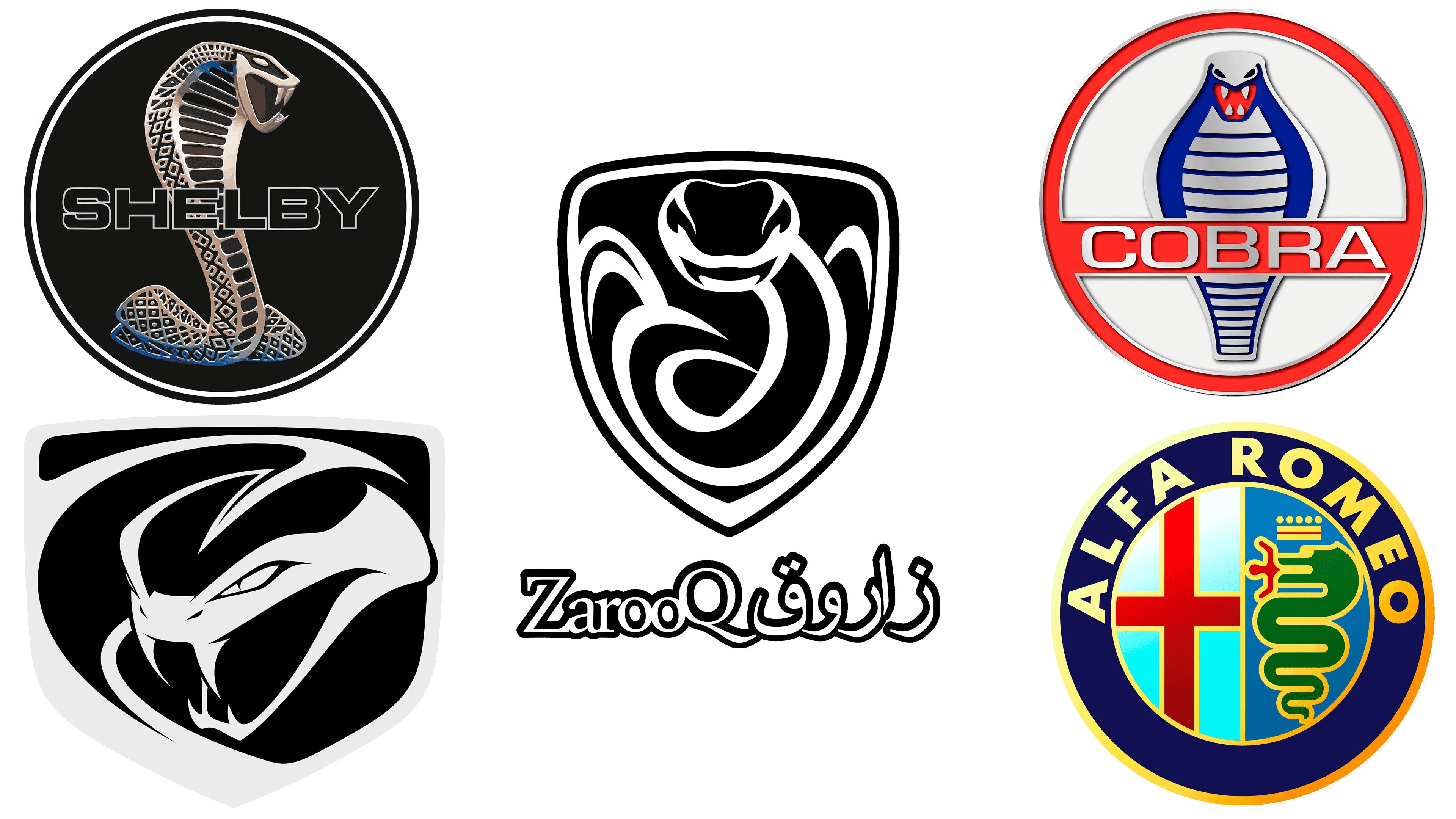 Famous Car Logos with Snake
