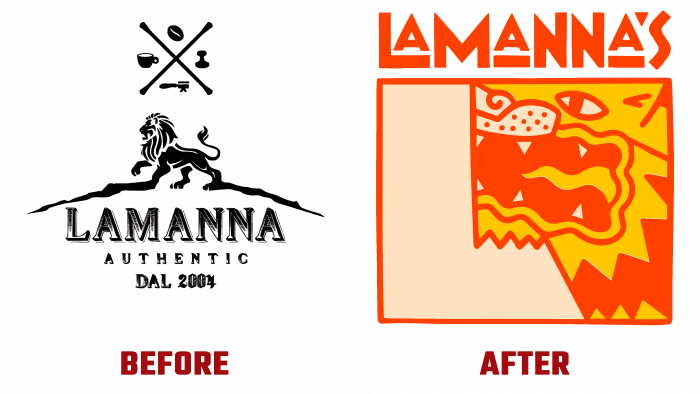 Lamannas Bakery Before and After Logo (history)