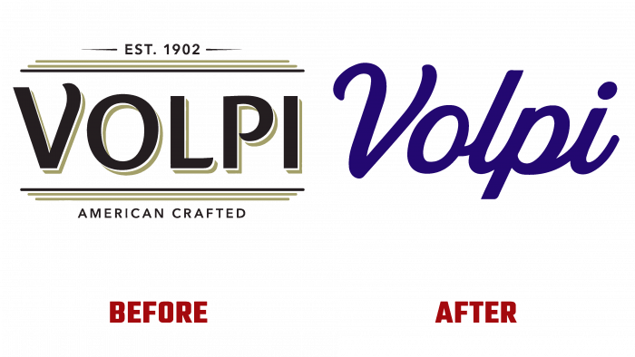 Volpi Before and After Logo (history)