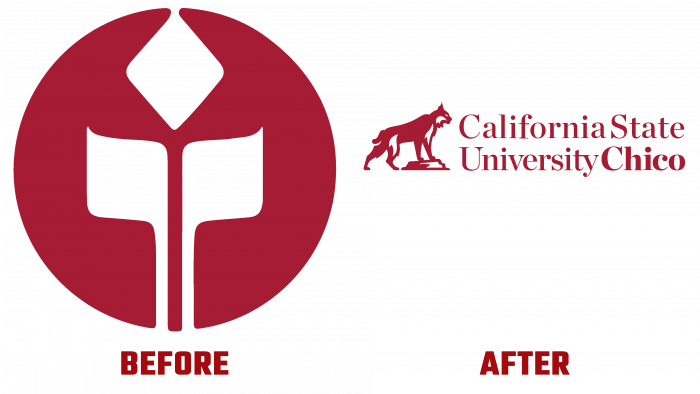 California State University Chico Before and After Logo (history)