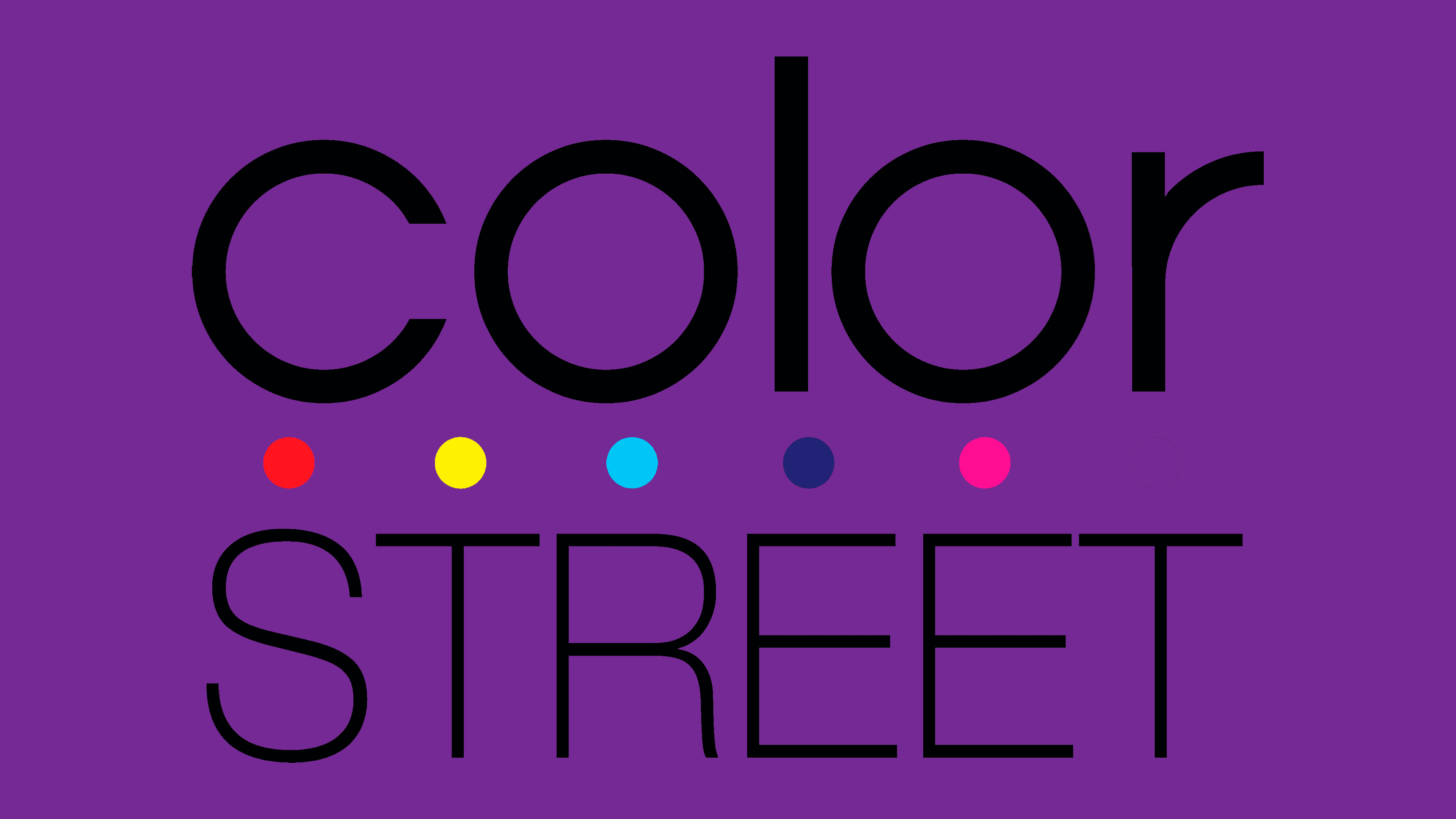 Color Street White Block Logo with Color Dots' Women's T-Shirt