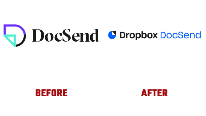 Dropbox DocSend Before and After Logo (history)