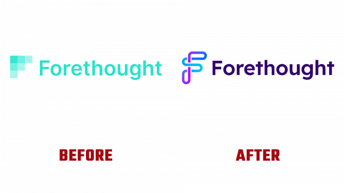 Forethought Before and After Logo (history)