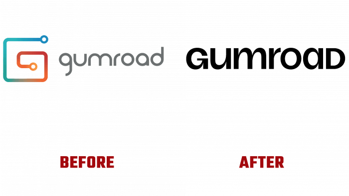 Gumroad Before and After Logo (history)