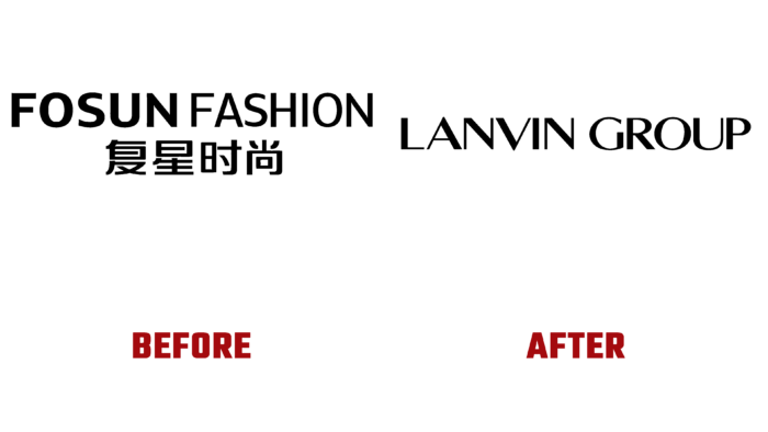 Lanvin Group Before and After Logo (history)