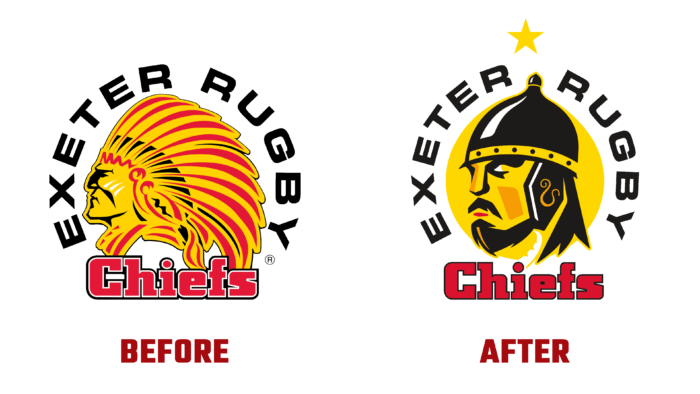 Exeter Chiefs Before and After Logo (History)