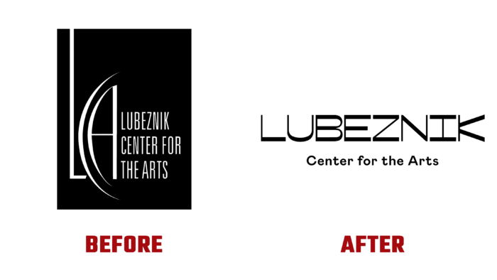 Lubeznik Center for the Arts Before and After Logo (History)
