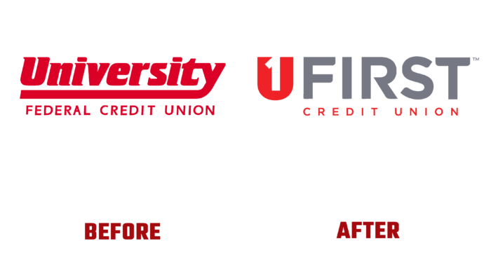 UFirst Credit Union Before and After Logo (History)