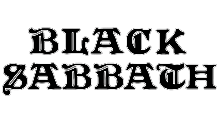 black sabbath logo black and white