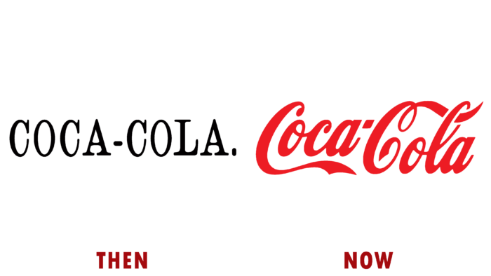 Coca-Cola Logo (then and now)