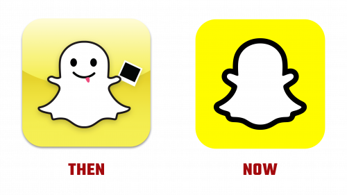 Snapchat Logo then and now