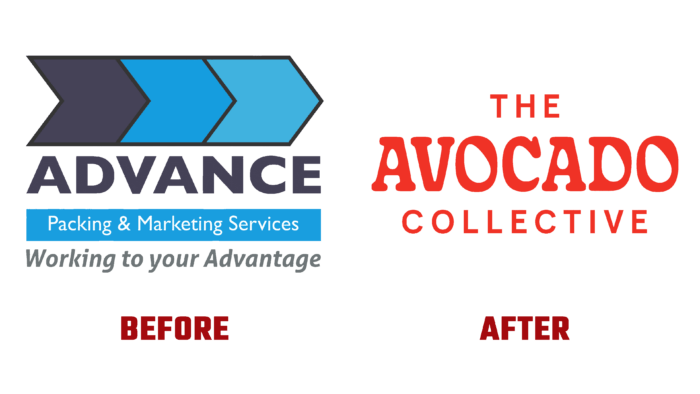 The Avocado Collective Before and After Logo (History)