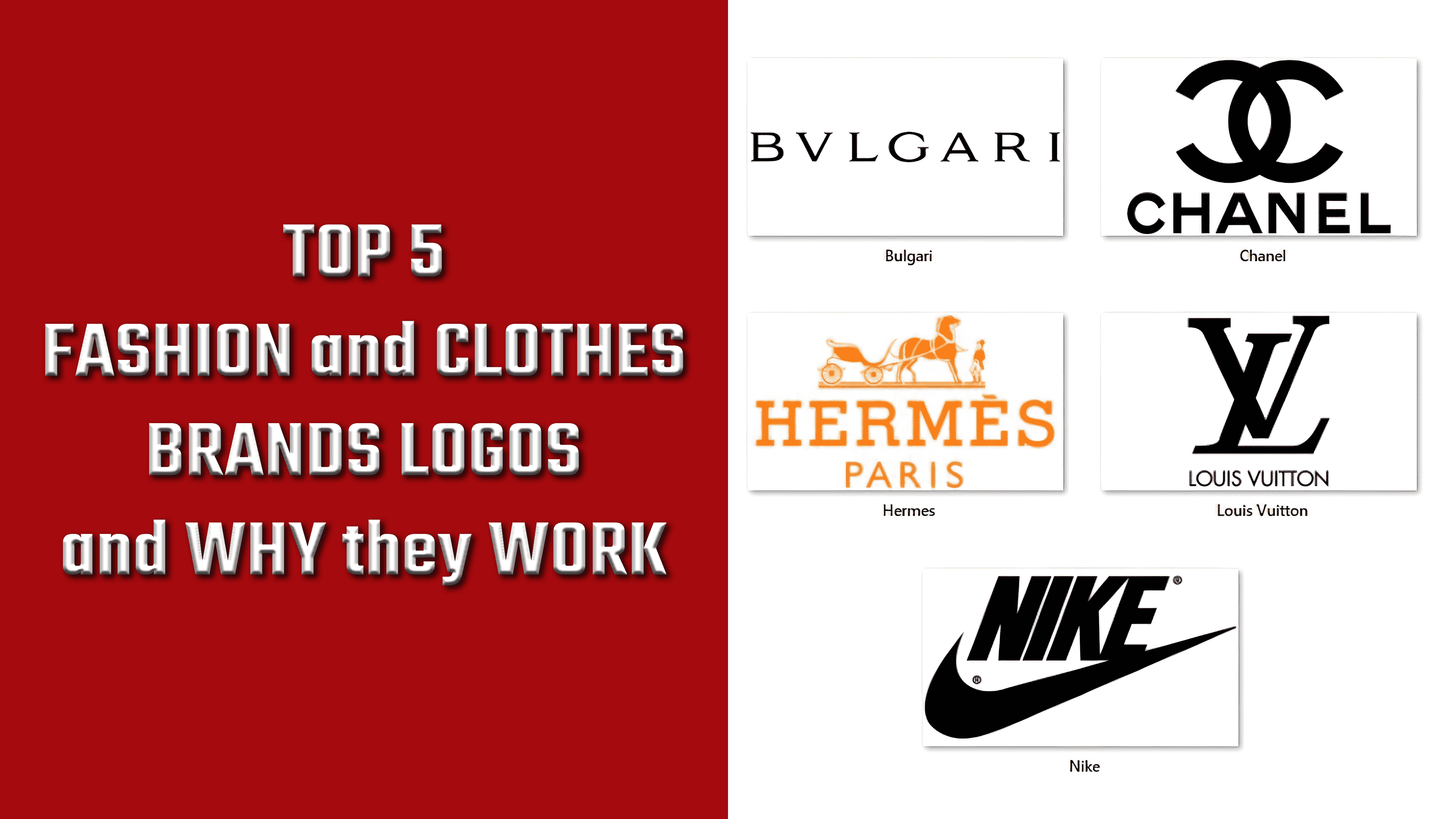 Top 5 Fashion and Clothes Brands Logos and Why they Work