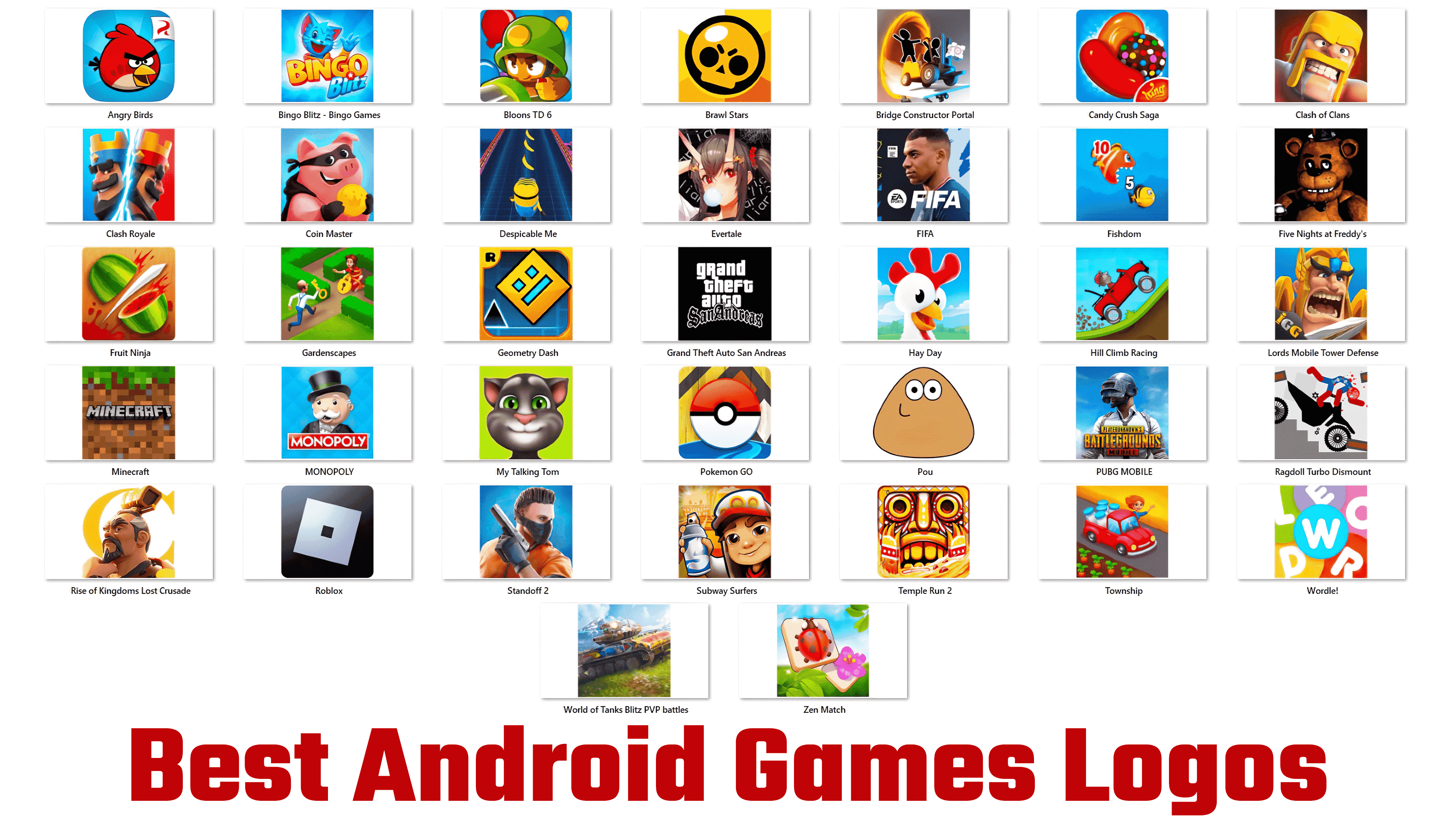 Best Android Games Logos