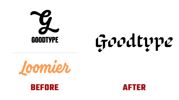 Goodtype Before and After Logo (History)