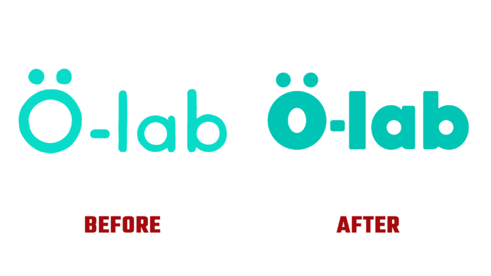 Ö-lab Before and After Logo (History)