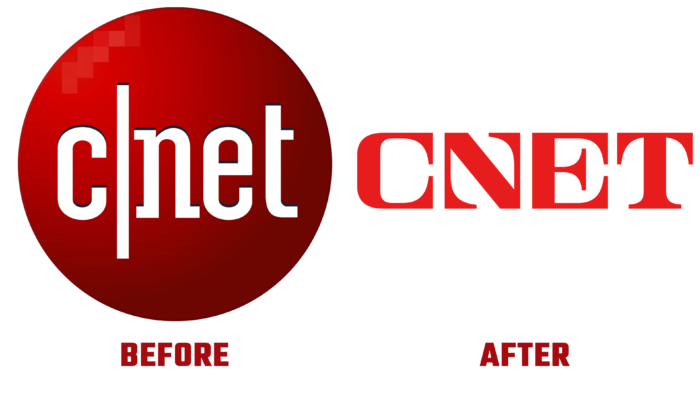 CNET Logo Before and After