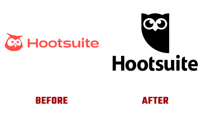 Hootsuite Logo Before and After Logo