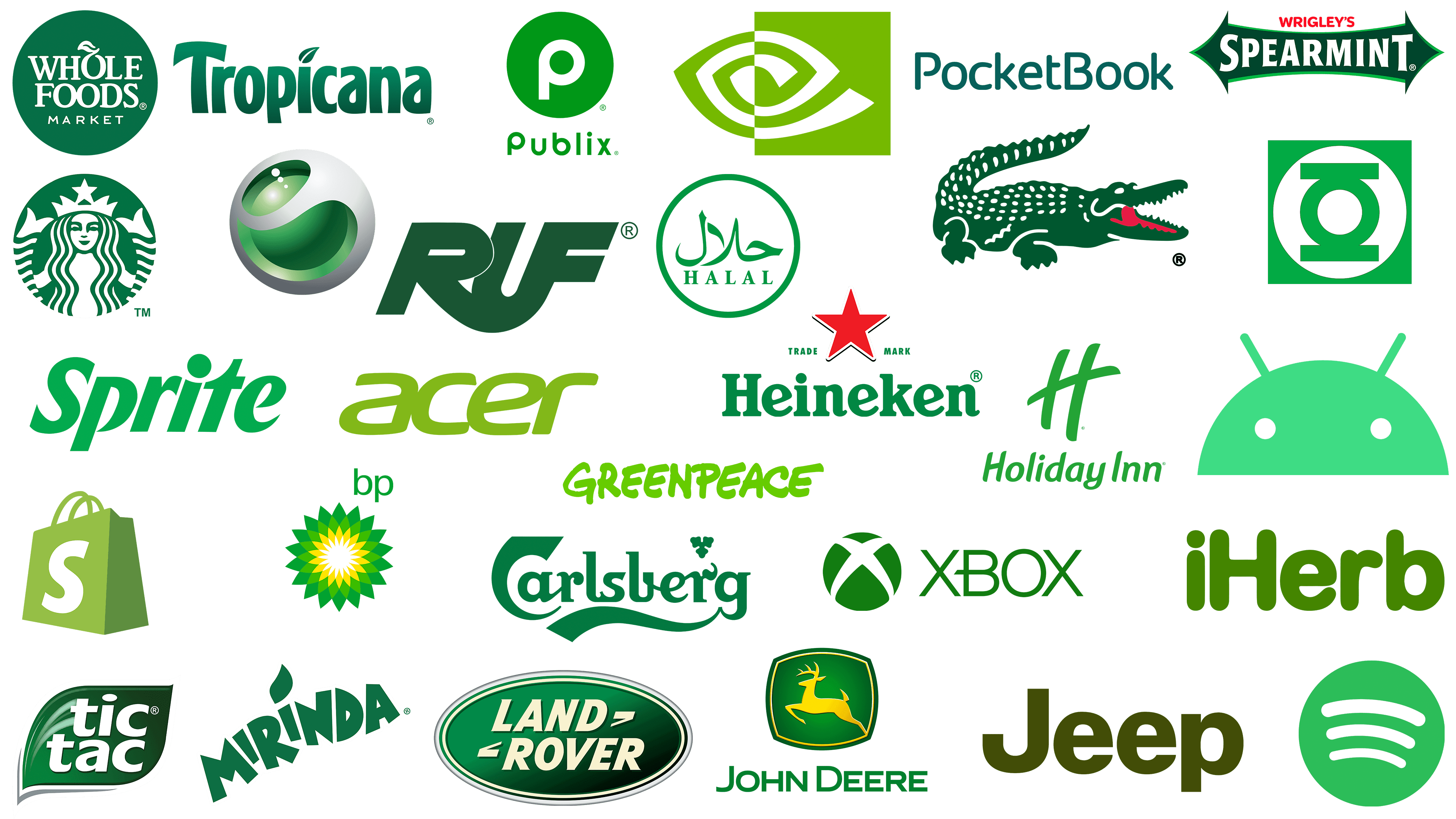 green logos