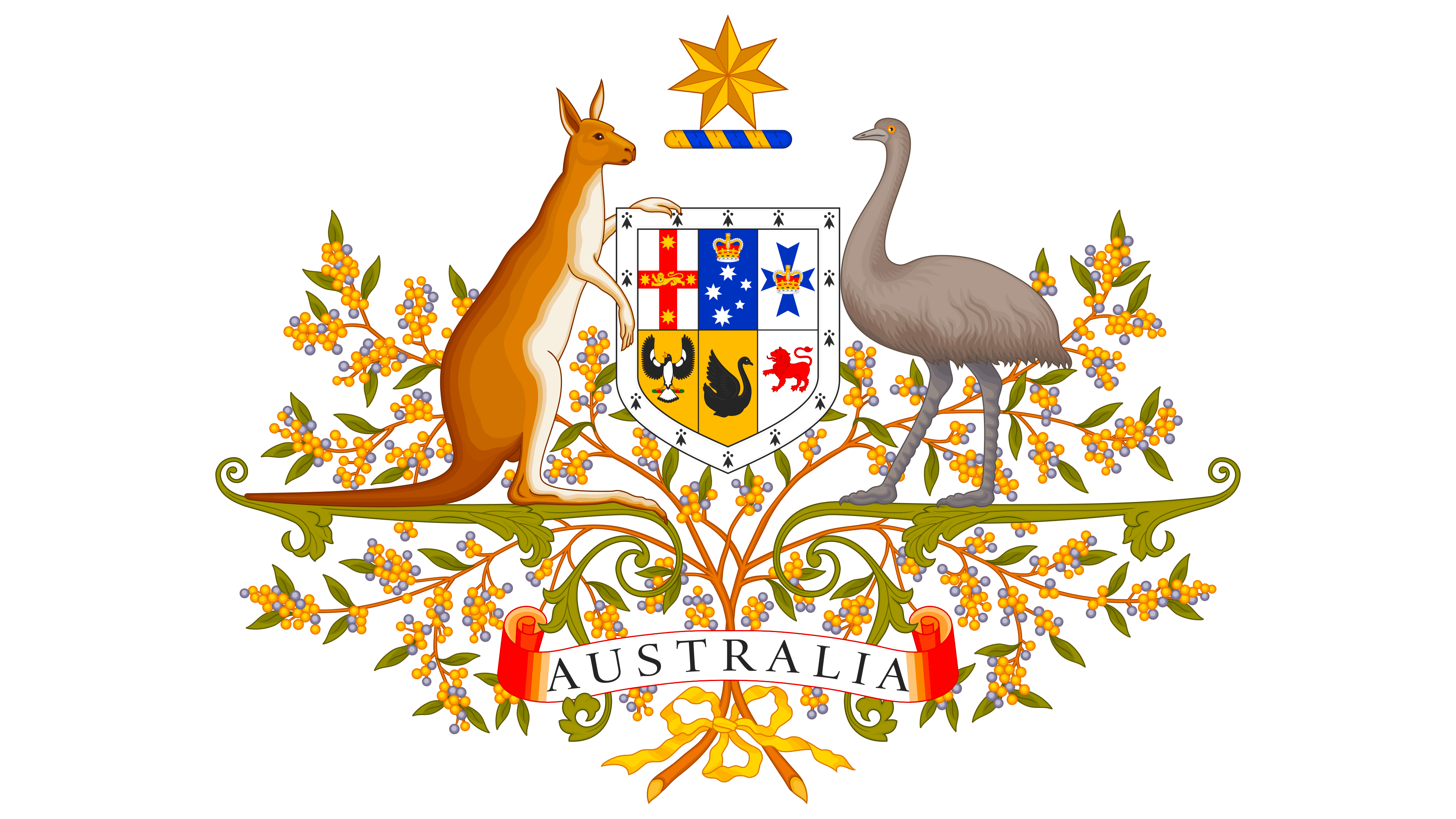 Какой символ австралии. Герб Австралии. Животные на гербах. Герб австралийского Союза. Животные на гербе Австралии.