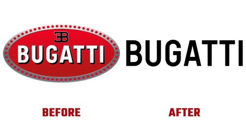 Bugatti After and Before Logo