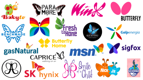 Most famous logos with a butterfly