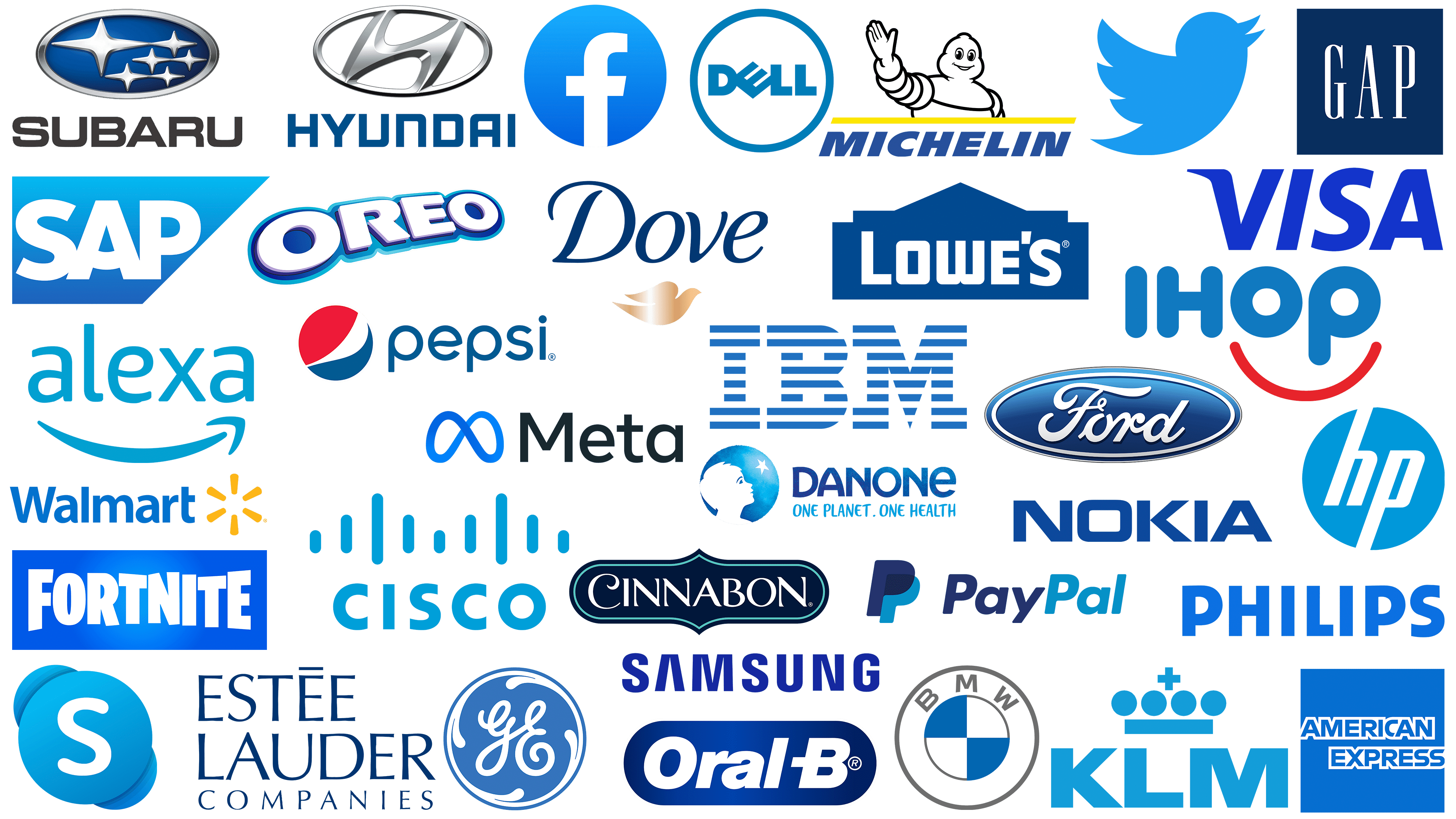 blue logos famous