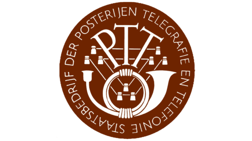 Staatsbedrijf der Posterijen, Telegrafie en Telefonie (PTT) Logo 1950
