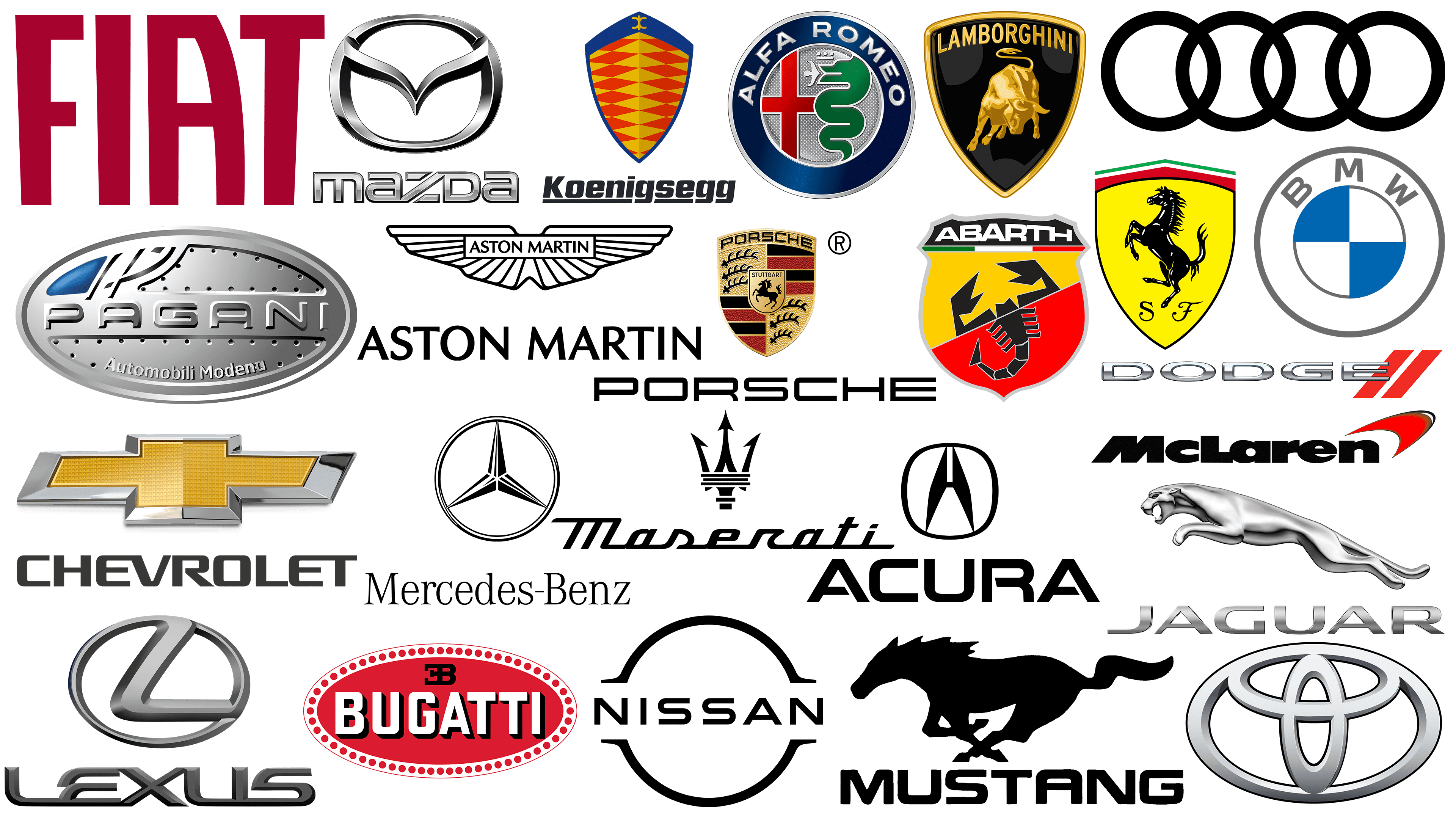 The most famous logos of sports and high performance cars