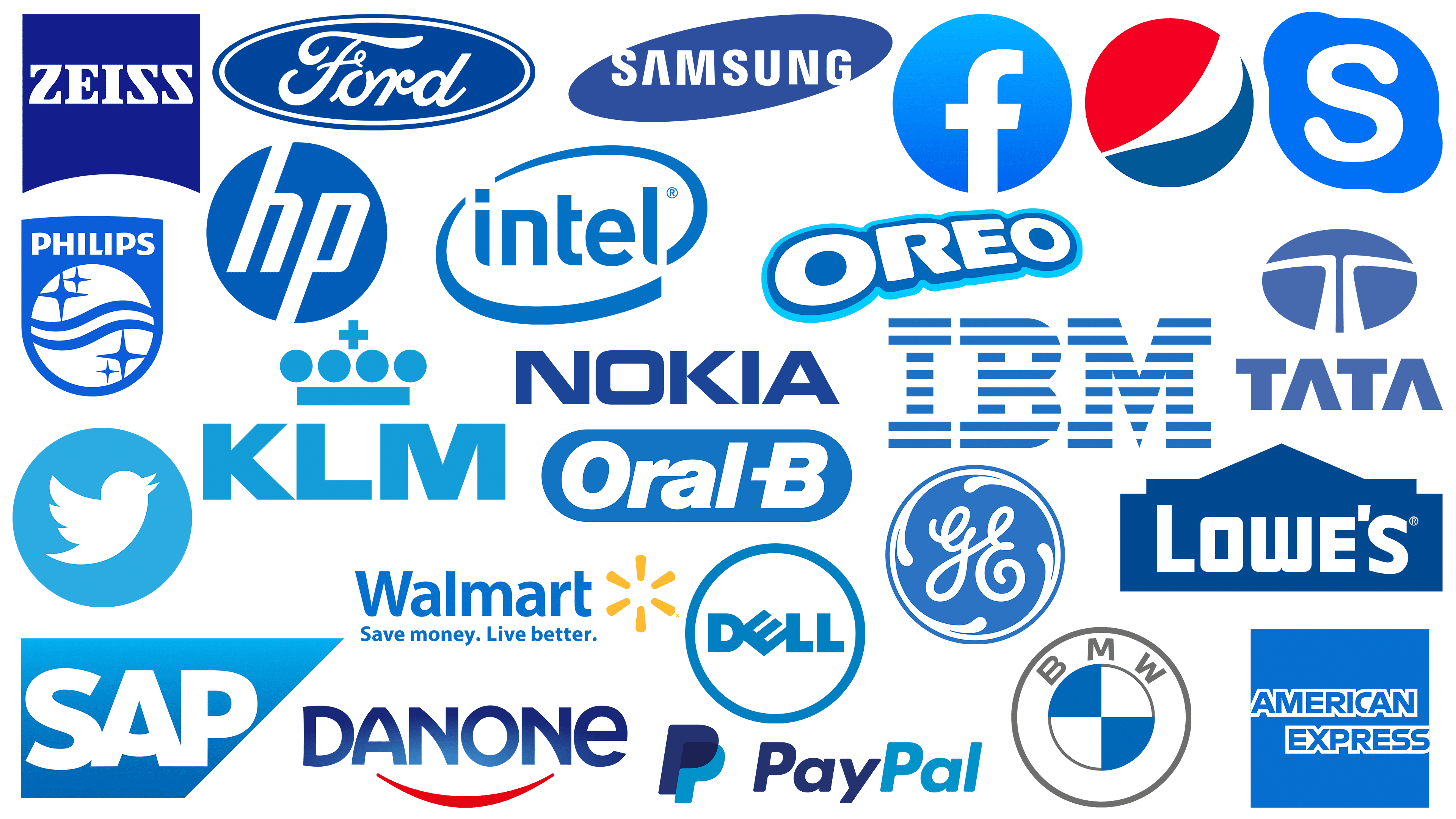 Famous Blue Logos of Popular Brands