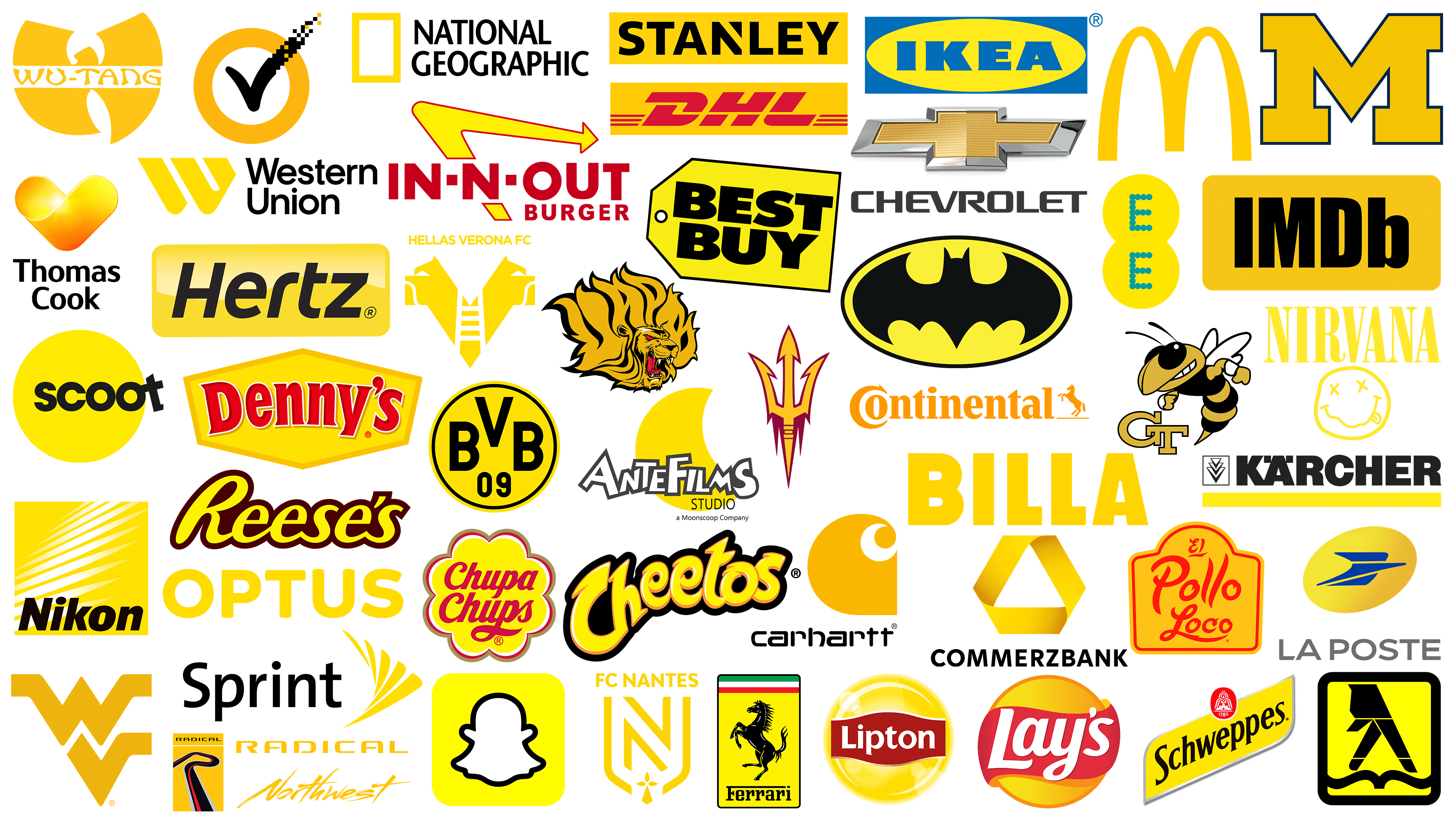 Most Famous Logos in Yellow