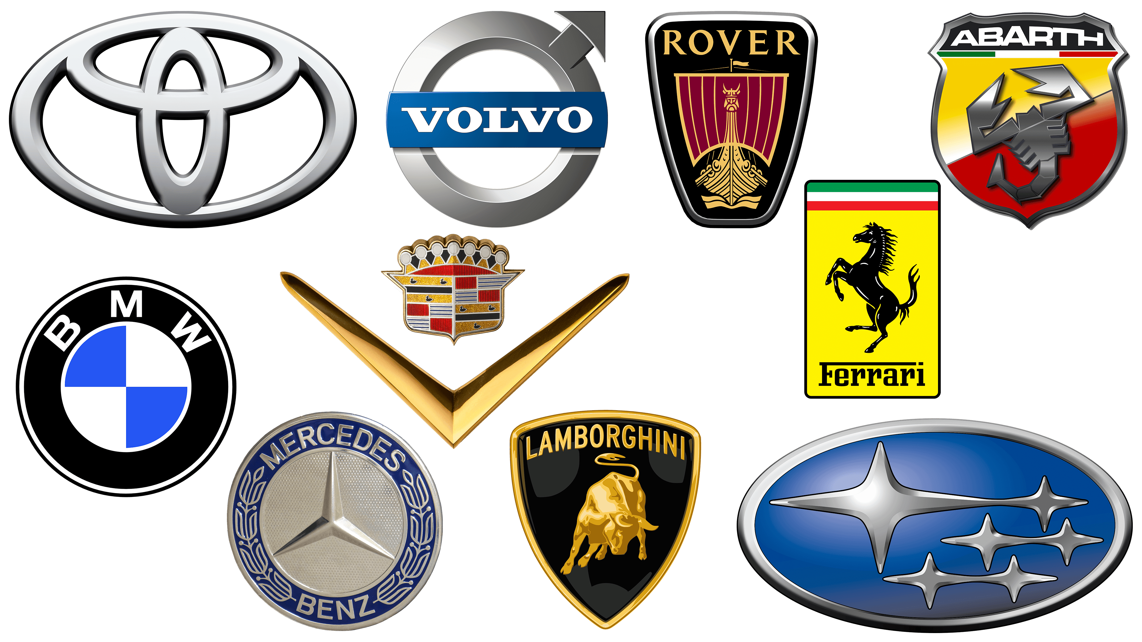 world famous car logos with names