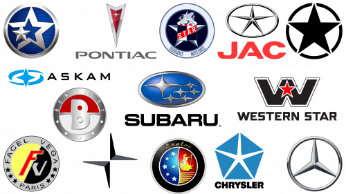 Famous Car Logos with Stars