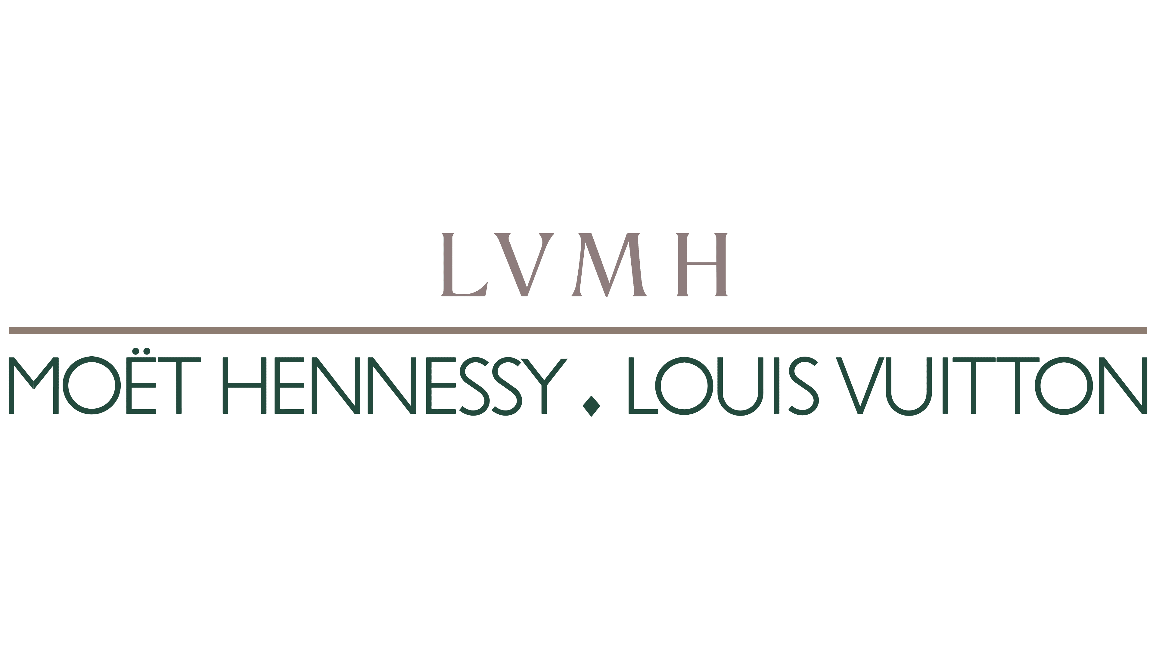 Person holding mobile phone with logo of company LVMH Moet