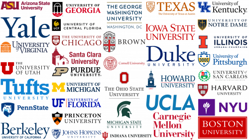 American university logos The best logos from American universities