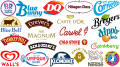 Famous ice cream logos. The top American ice cream brands