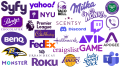 Famous purple logos