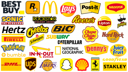 Famous yellow logos