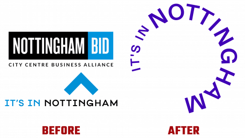 It's in Nottingham Logo Evolution (history)