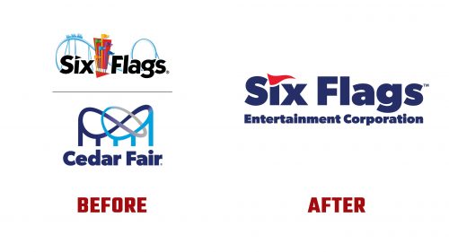 Six Flags Logo Evolution