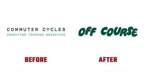 Off Course Bike Shop Logo Evolution
