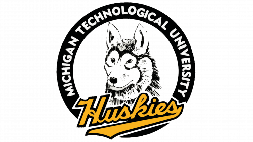 Michigan Tech Huskies Logo 1984
