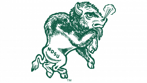 North Dakota State Bison Logo 1972