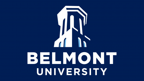 Belmont University White Logo