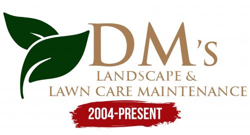 DM's Landscape and Lawn Care Maintenance Logo History