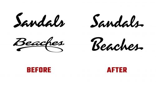 Sandals and Beaches Resorts Logo Evolution
