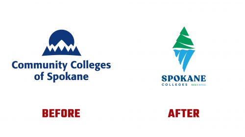 Spokane Colleges Logo Evolution