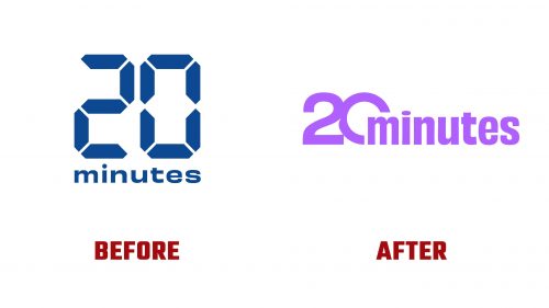 20 Minutes Logo Evolution